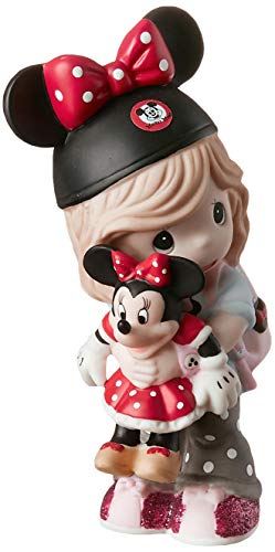 Precious Moments Disney Showcase Girl Minnie Mouse Fan 191063 Figurine, One Size, Multi
