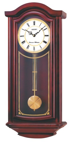 Seiko Mahogany Wall Clock with Pendulum