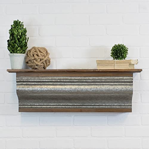 VIP Home Wood/Metal Shelf 30"