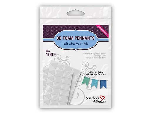Scrapbook Adhesives by 3L 3L Corporation Self-Adhesive Scrapbook Foam Embellishment Shapes, Pennants