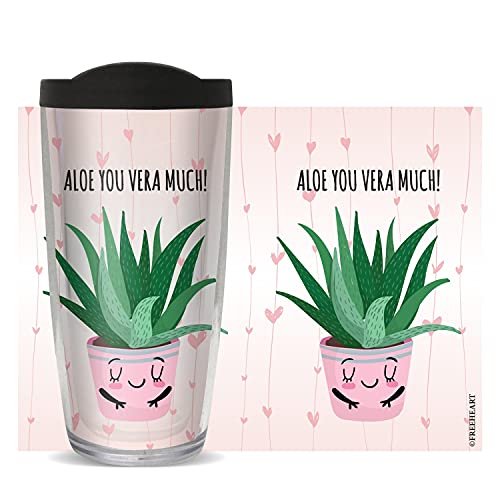 FREEHEART Aloe You Very Much 22oz Tumbler with Black Lid