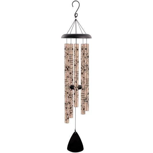 Carson Home Accents Cardinals Appear Line Art Sonnet Wind Chime, 44-inch Length, Aluminum