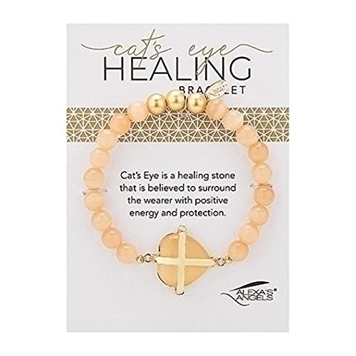 Roman 223491 Sand Cat's Eye Bracelet Stretch, 7-inch Lenght, Zinc Alloy