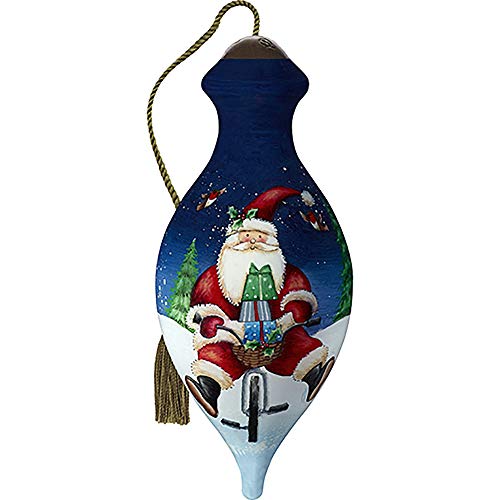 Precious Moments Santa Riding Bike Ornament, Multi