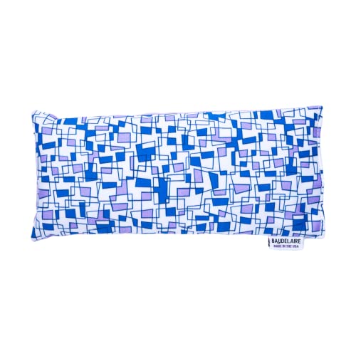 Baudelaire Eye Pillow, 8-inch Length, Mini Blocks Lavender