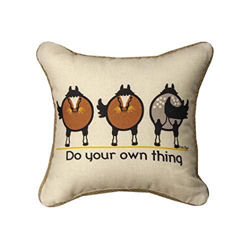 Manual SDHPDY Horse Play Throw Pillow, 12-inch Square (Do Your Own Thing)