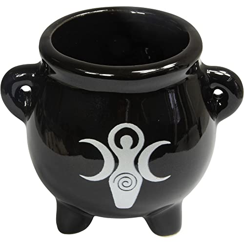 Kheops International Ceramic Mini Cauldron - Triple Moon Goddess