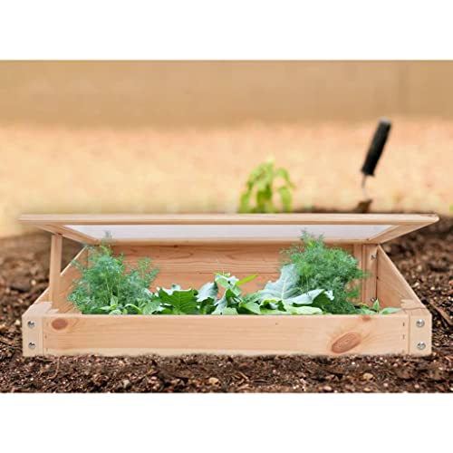 Esschert Design Cold Frame, Natural Wood and Polycarbonate - Small