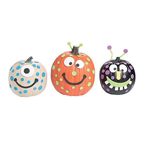Fun Express Foam Monster Pumpkin Decorating Craft Kit -12 - Crafts for Kids and Fun Home Activities
