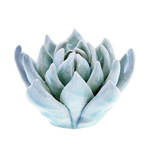 HomArt Small Pale Blue Ceramic Succulent