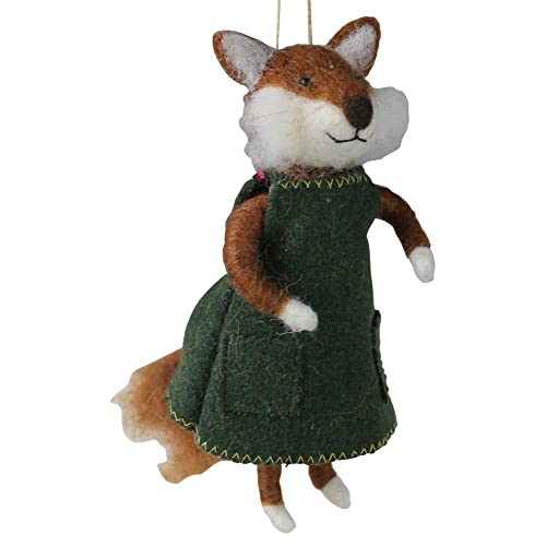 HomArt Fox in Coat Ornament, 6-inch Height, Felt