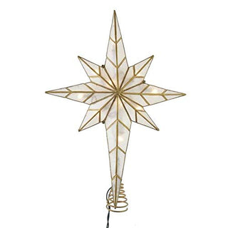 Kurt Adler Adler 16.7-Inch UL 10-Light Bethlehem Star Treetop Tree Topper, Multi