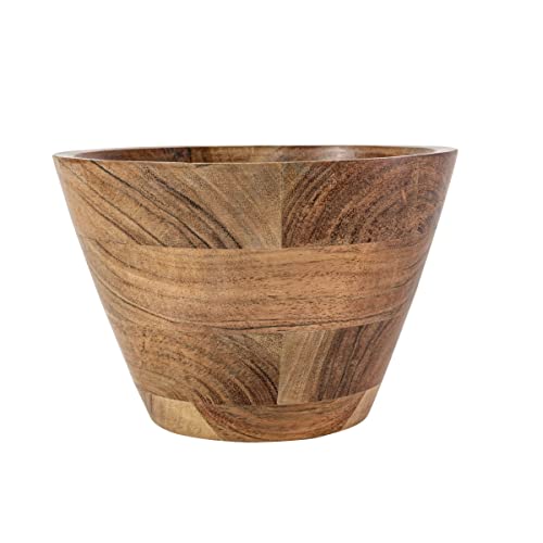 Foreside Home & Garden Tapered Natural Acacia Wood Bowl