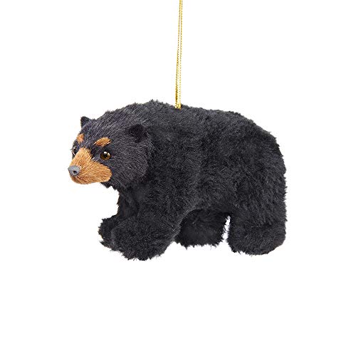 Kurt Adler 4.5" Plush Black Bear Ornament