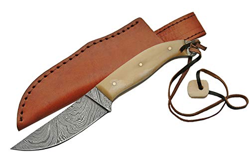 SZCO Supplies Damascus Skinner Knife