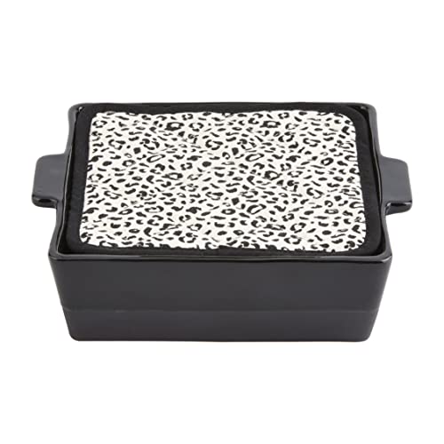 Mud Pie Baker & Pot Holder Set, Black, 8" x 8"