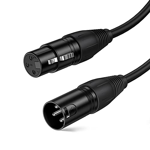 XLR Microphone Cable,CableCreation 6 FT XLR Male to XLR Female Balanced 3 PIN Mic Cables, Black