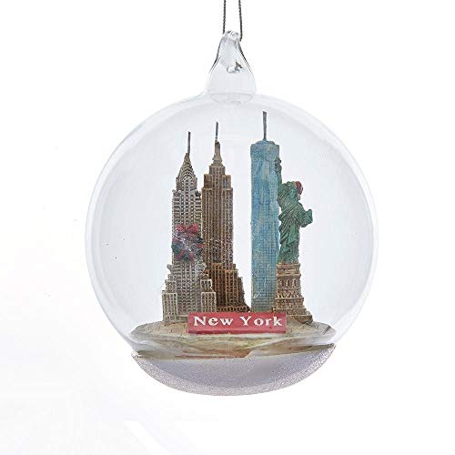 Kurt Adler 4 Inch New York City Landmark Glass Christmas Ornament