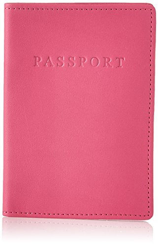 Royce Leather RFID Blocking Passport Travel Document Organizer in Leather, Pink 2, One Size