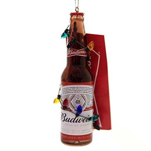 Kurt Adler Budweiser Bottle with Christmas Bulbs Ornament