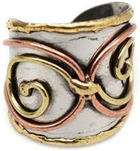 Anju Jewelry Mixed Metal Cuff Ring