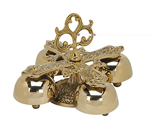 Creative Brands Christian Brands Sudbury Brass Ornate Church Altar Bells, 7 1/4 Inch