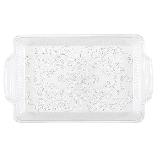 Unique Industries Clear Etched Plastic Serving Tray