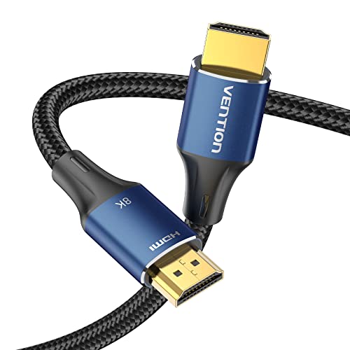 VENTION 8K HDMI 2.1 Cable 6.6FT/2M 48Gbps, Ultra High Speed Braided HDMI Cord 4K@120Hz 8K@60Hz eARC HDR 10 HDCP 2.2&2.3 Compatible with Monitor Xbox PS4/5 HDTV Blu-ray
