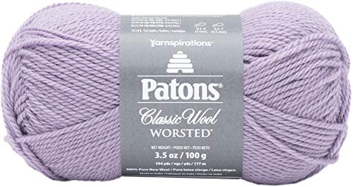 Spinrite Yarns (CA) Patons Classic Wool Yarn, Misty Lavender