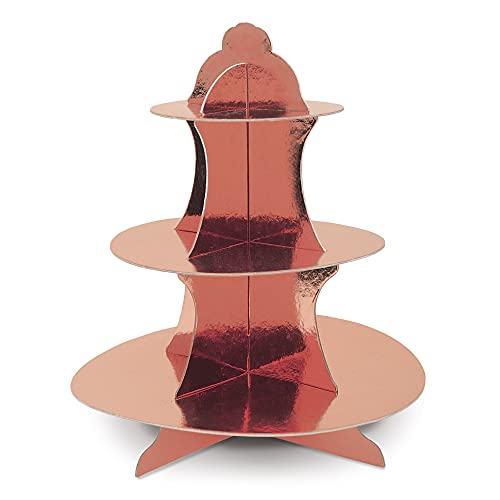 Beistle Metallic Pink Cupcake Stand | 13.5" | 1 Pc