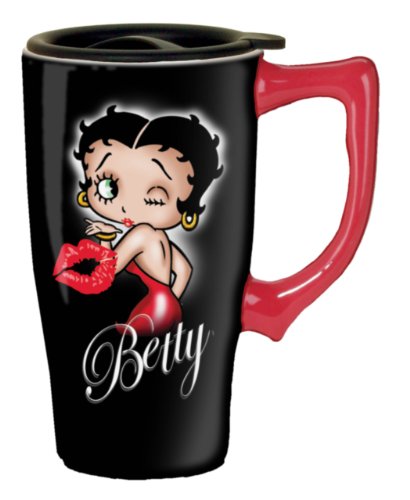 Spoontiques Betty Boop 11923 Travel Mug, 5.2 x 3.5 x 6.4 inches, Blue