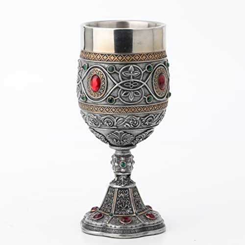Unicorn Studio Rhinestone Jeweled Holy Grail Chalice, 6 1/2 Inch
