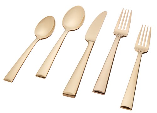 Lenox Colebrook Flatware 5-Piece Place Setting, Champagne