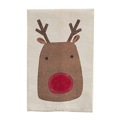 Mud Pie Farm Painted Towel, Reindeer