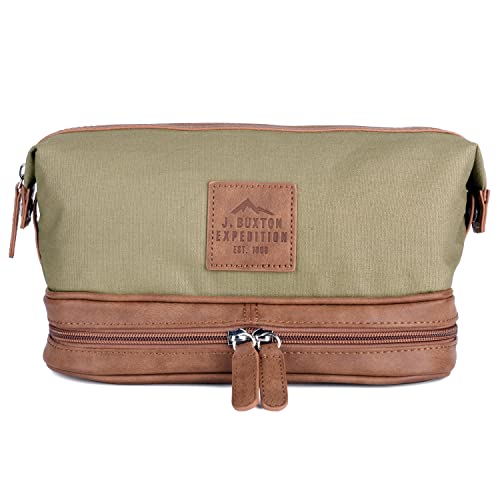 JYS Enterprise J. Buxton Expedition II Huntington Gear Bottom Zip Travel Kit Olive