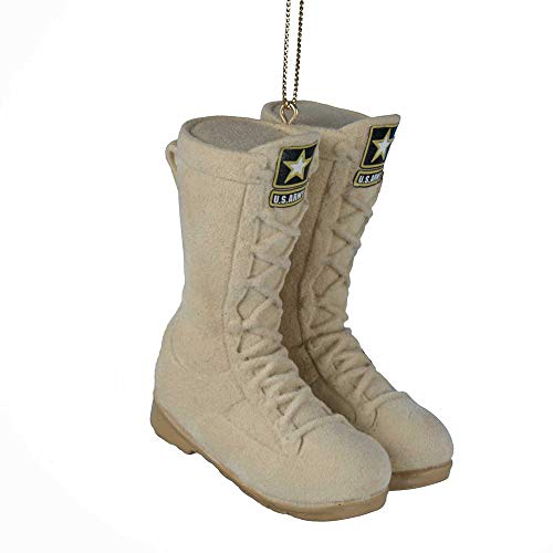 Kurt Adler Army Desert Combat Boot Christmas Ornament 3"