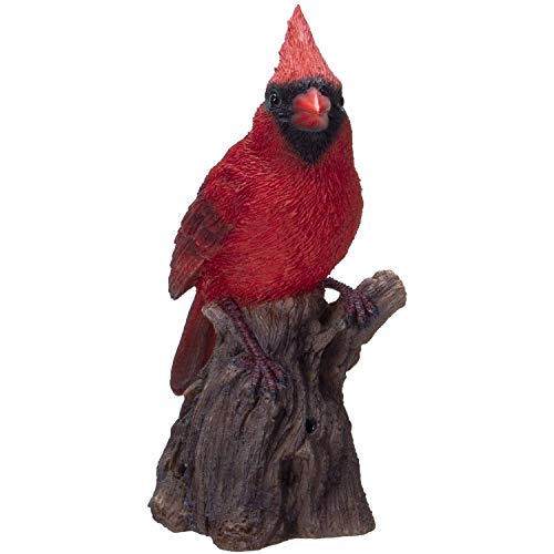 Pacific Trading Giftware Cardinal Perching on Branch with Motion Activated Bird Sound Collectible Figurine