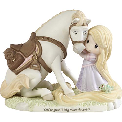 Precious Moments Rapunzel and Maximus 192013 Disney Showcase Tangled You're Just A Big Sweetheart Bisque Porcelain Figurine, Multi