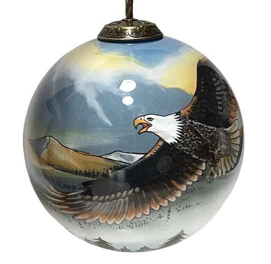 Inner Beauty Alaska Collection Eagle Wildlife Collection Round Ball Ornament 3 Inch