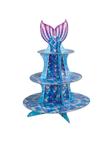 Beistle Mermaid Tail Cupcake Stand | 16" | Multicolor | 1 Pc
