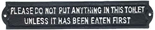 Abbott Collection  27-Iron AGE/348 Do Not Put Wall Sign, 12 inches L, Black, 4 Piece