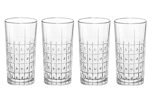 Bormioli Rocco 666228GBA021990 Este Cooler Set of 4, 16.5 oz, Clear