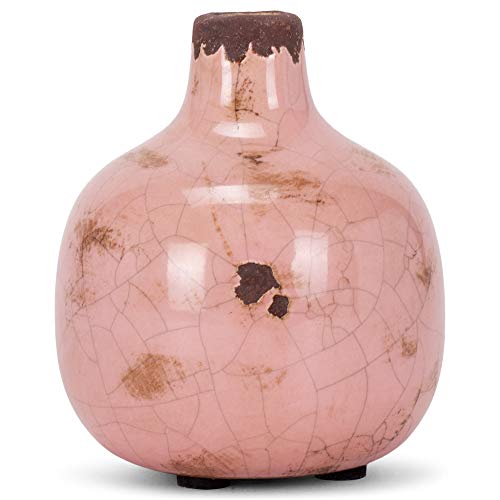 Creative Brands 47th & Main Ceramic Vase, Mini, Round Pink