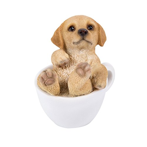 Pacific Trading Giftware Golden Retriever Puppy Adorable Mini Teacup Pet Pals Puppy Collectible Figurine 3.25 Inches