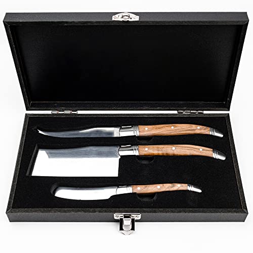 Vanderlinden Luxury Laguiole Du Monde Laguiole Cheese Knife Set,1.68 Pounds