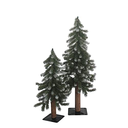 Kurt Adler Adler Unlit Alpine, 2 Piece Set Tree, 24-36-Inches, Green