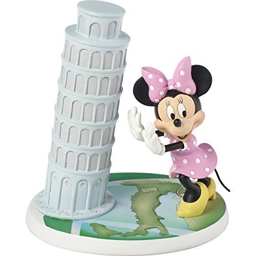 Precious Moments Tower of Pisa 192703 Disney Showcase Minnie Mouse Rocks The World Bellissimo Resin Figurine, Multi