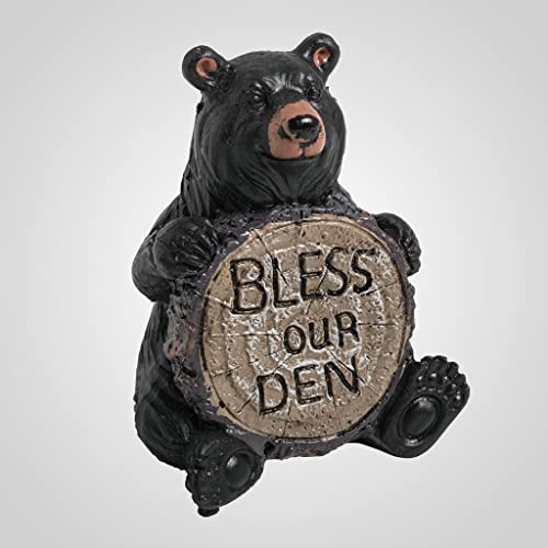 Lipco Bear Bless Our Den Figurines, 4.30-inch Height, Polystone, Home, Home D√©cor