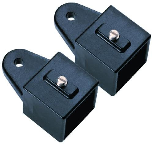 Land N Sea Distributing External Eye End for Square Tubes, Nylon, Black