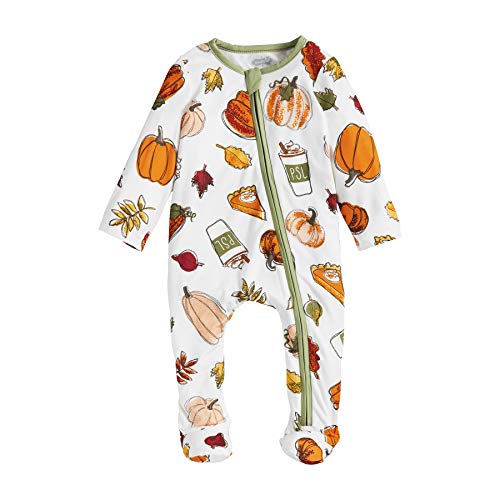 Mud Pie Baby Pumpkin Spice Sleeper, 3-6 Months, Orange